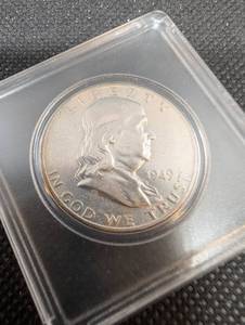 lot 114 image: Franklin Half Dollar 1949 - U.S. 50-Cent Coin, No Mint Mark