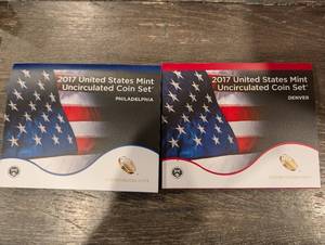 lot 133 image: 2017 United States Mint Uncirculated Coin Set - Philadelphia & Denver