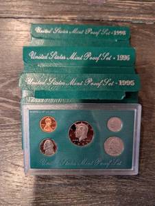 lot 146 image: United States Mint Proof Sets - 1995, 1996, 1998  - Lot of 3
