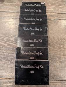 lot 158 image: United States Proof Sets - 7-Pack Lot (1980-1982)