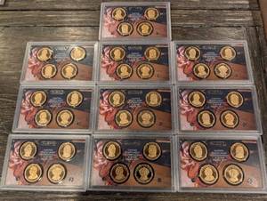 lot 168 image: United States Mint Presidential $1 Coin Proof Set - 4 Coins (Lot of 10)