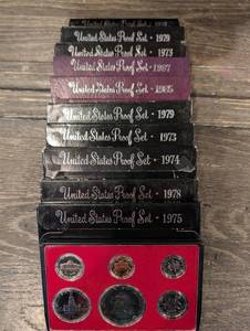 lot 170 image: United States Proof Sets - Assorted Years (1973-1985) (Lot Of 10)