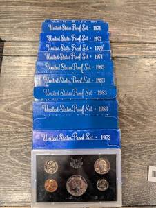lot 189 image: United States Proof Sets - Assorted Years 1970-1983 (Lot Of 10)