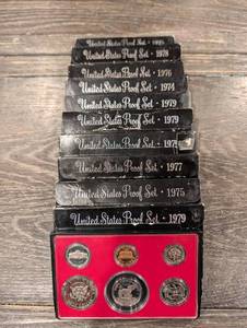 lot 192 image: United States Proof Set - 1974-1979 Collection (10 Sets)