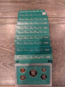 lot 194 image: United States Mint Proof Sets - 1994-1998 Collection (Lot Of 10)