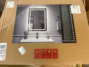 lot 1 image: 24 x 30 LED Bathroom Mirror