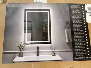 lot 5 image: 44 x 30 LED Bathroom Mirror