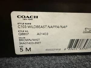 lot 22 image: Coach Wildbeast Nappa - Size 5M