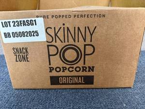 lot 156 image: Box Of Skinny Pop Original Popcorn