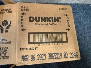 lot 204 image: 12 Cartons Of Dunkin Powdered Instant Coffee