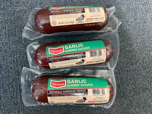 lot 238 image: 3 KlementS Garlic Summer Sausage