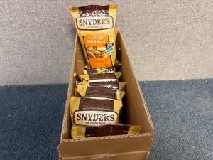 lot 175 image: Box of Snyders Pretzel Nibs