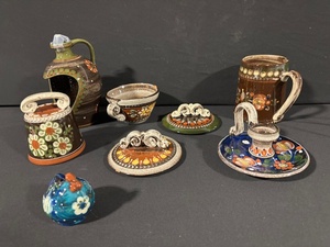 lot 14 image: Khler Keramik Hand-Painted Pottery - Assorted Decor Pieces