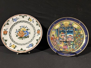 lot 30 image: Villeroy & Boch Alt Amsterdam Floral Plate  Heiligabend 1991 Plate - 2pc Lot