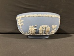 Wedgwood Jasperware Blue Bowl with White Relief Figures