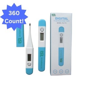 lot 93 image: 1 Case NEW (360 Thermometers Individually boxed) LSL Healthcare TA-173 Digital OralRectal Thermometers Accurate, Fast-Reading Thermometers, Ideal for ClinicalHome Use -Designed for Medical Professionals &amp Care Facilities - Great Stocking Stuffers