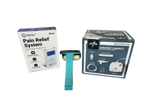 lot 65 image: NEW iReliev TENS System, Medline Nebulizer Kit, &amp Bearback Lotion Roller