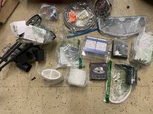 lot 30 image: Assorted Plumbing, Lighting, and Bathroom Hardware Parts Lot