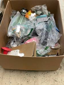 lot 34 image: Household and Kitchen Gadget Lot Including Baby Closet Dividers, Mixer Attachment Holder, Grinders