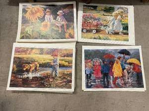 lot 53 image: 100 Child-Themed Art Prints by Steve Hanks