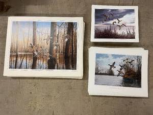 lot 54 image: Collection of Approximately 500 Waterfowl Art Prints by Maass and Others, Assorted Sizes