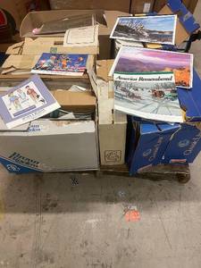 lot 97 image: Large Collection of Vintage Calendars on Pallet