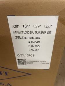 lot 109 image: Case of 10 Air-Matt Long SPU Transfer Mats AM28D