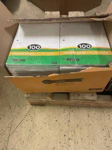 lot 125 image: Case of College Ruled Filler Paper 100 Sheets Packs
