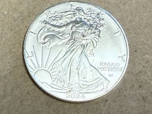 lot 43 image: 2024 1 oz Silver American Eagle