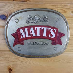 lot 6 image: Matts Premium Beer sign The F.X. Matt brewing Co. Utica, NY