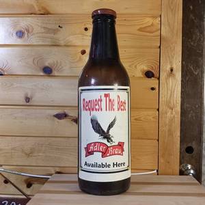 lot 15 image: Adler Brau Giant Plastic Amber Beer bottle with cap