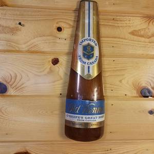 lot 18 image: Old Vienna okeeffes great beer from Canada Amber bottle sign (12 bottle flat back)