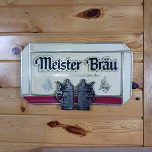 lot 25 image: Meister Bru plastic sign
