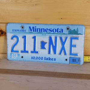 lot 95 image: 2003 Embossed Minnesota License Plate