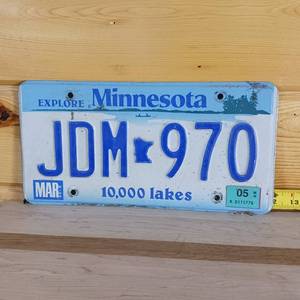lot 96 image: 2005 Embossed Minnesota License Plate