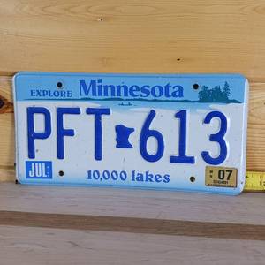 lot 97 image: 2007 Embossed Minnesota License Plate