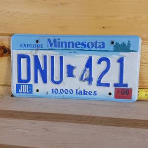 lot 98 image: 2006 Embossed Minnesota License Plate