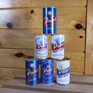 lot 113 image: 6 Pyramid of Point Cans � all cans have flip tab intact for collectibility