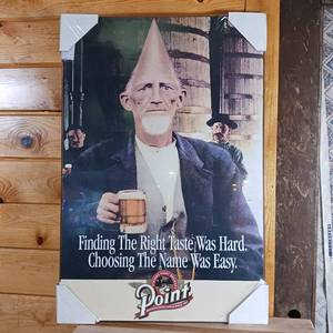lot 114 image: NIB sealed Poster on a wood board with Point Man � finding the right taste was hard, choosing the name was easy