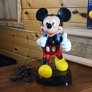lot 115 image: Mickey Mouse old school Landline Phone by Tyco