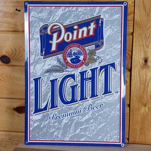 lot 129 image: Point Light Premium Beer Metal Sign