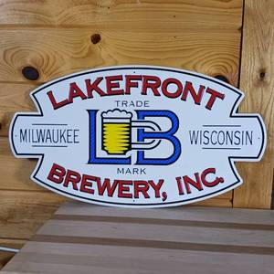 lot 130 image: Lake Front Brewery Inc. Metal Sign � Milwaukee