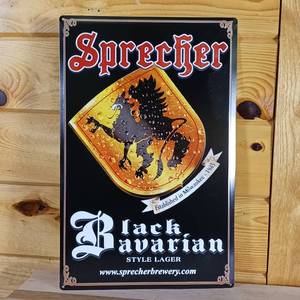 lot 131 image: Sprecher Black Bavarian Style Lager Metal Sign