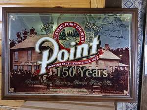 lot 150 image: Nice Point Mirror � Commemorative Centennial Stevens Point Brewery � Point Well Made � 2007 signed by John Zappa
