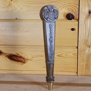 lot 182 image: Nice Vintage Wooden Schmidts Beer Tap about 13 inches tall. Since 1850