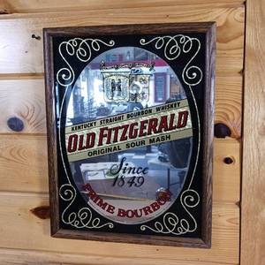 lot 209 image: Old Fitzgerald Original Sour Mash Kentucky Straight Bourbon Whiskey Advertising Mirror � Prime Bourbon