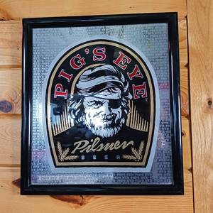 lot 217 image: Pigs Eye Pilsner Beer Mirror