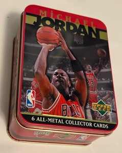lot 22 image: Michael Jordan Upper Deck 6 All-Metal Collector Card Basketball Set
