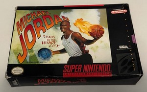lot 9 image: Michael Jordan Chaos In The Windy City Super Nintendo Video Game Basketball - RARE