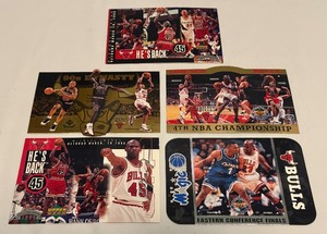 lot 35 image: (5) Michael Jordan Limited Edition Oversized Basketball Cards
